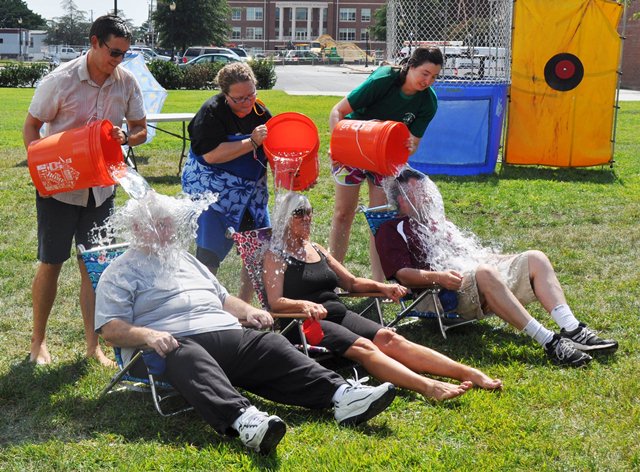 SU Teacher Education Faculty Accept ALS Ice Bucket Challenge